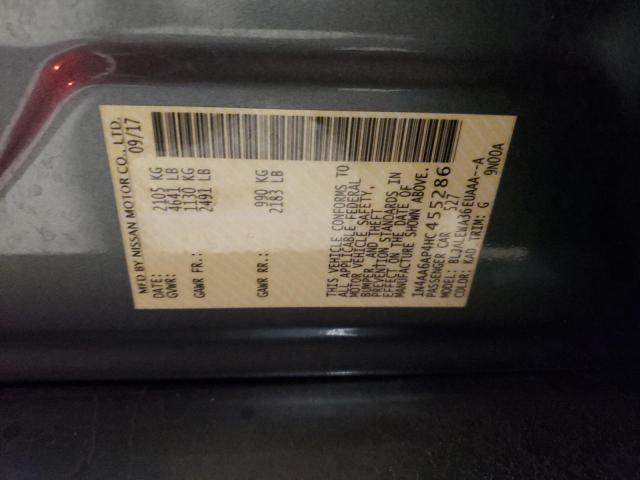 Photo 10 from auction – 2017 NISSAN MAXIMA 3.5 with VIN 1N4AA6AP4HC455286