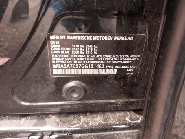 Photo 10 from auction – 2016 BMW 528 XI with VIN WBA5A7C57GG151483