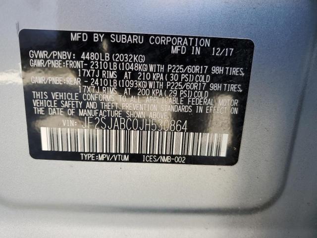 Photo 10 from auction – 2018 SUBARU FORESTER 2 with VIN JF2SJABC0JH530864