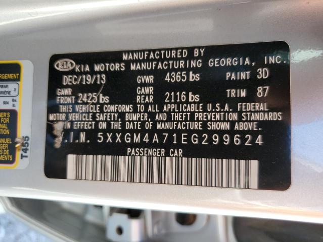 Photo 10 from auction – 2014 KIA OPTIMA LX with VIN 5XXGM4A71EG299624