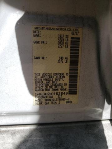 Photo 10 from auction – 2017 NISSAN ALTIMA 2.5 with VIN 1N4AL3AP2HC482849