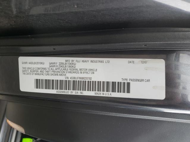 Photo 10 from auction – 2008 SUBARU LEGACY GT with VIN 4S3BL676686220782
