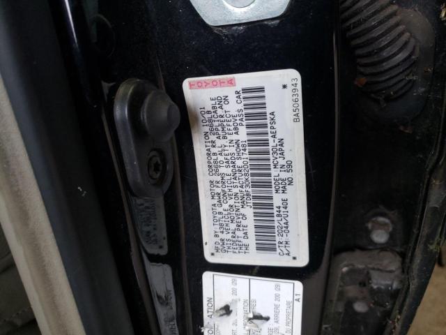 Photo 10 from auction – 2002 TOYOTA CAMRY LE with VIN JTDBF30K820017481