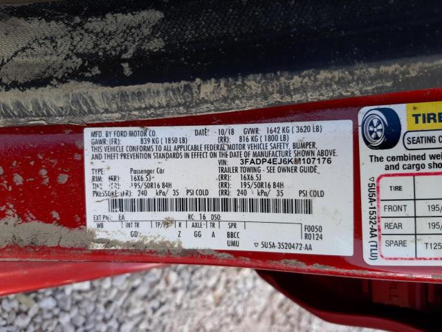 Photo 10 from auction – 2019 FORD FIESTA with VIN 3FADP4EJ6KM107176