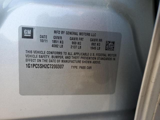 Photo 10 from auction – 2012 CHEVROLET CRUZE LS with VIN 1G1PC5SH2C7200307