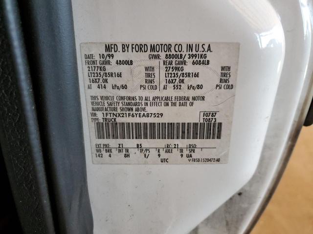Photo 10 from auction – 2000 FORD F250 SUPER with VIN 1FTNX21F6YEA87529
