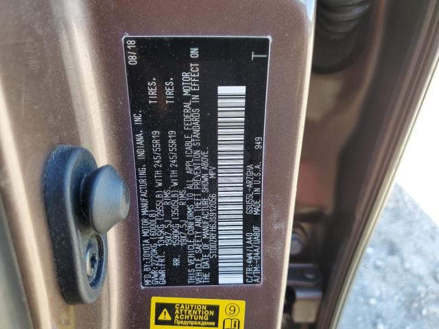 Photo 10 from auction – 2018 TOYOTA HIGHLANDER with VIN 5TDDZRFH6JS912056