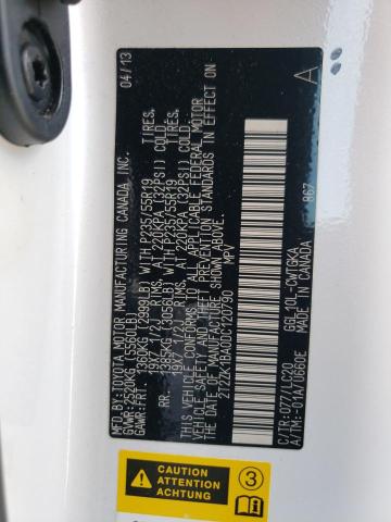 Photo 10 from auction – 2013 LEXUS RX 350 with VIN 2T2ZK1BA0DC120790