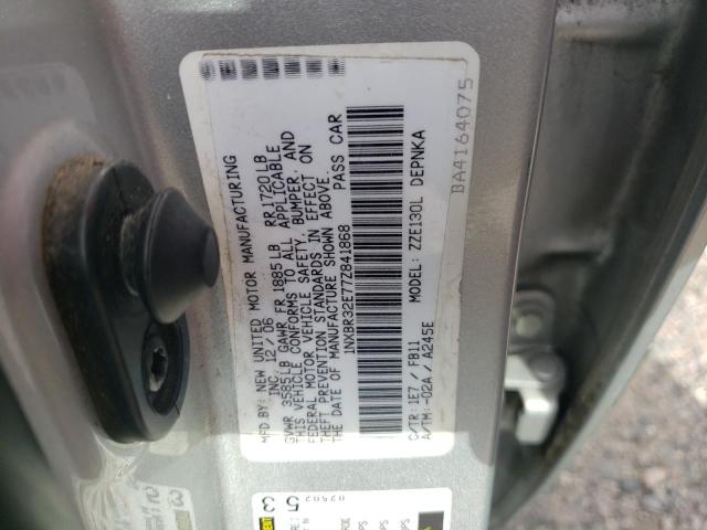 Photo 10 from auction – 2007 TOYOTA COROLLA with VIN 1NXBR32E77Z841868