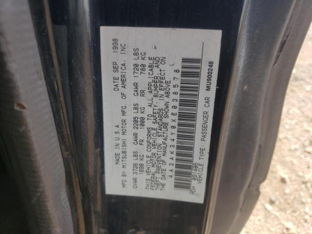 Photo 10 from auction – 1999 MITSUBISHI ECLIPSE RS with VIN 4A3AK34Y0XE038578