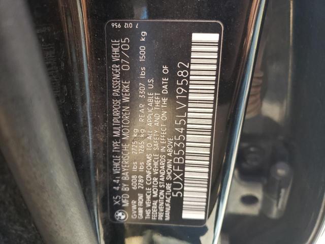 Photo 10 from auction – 2005 BMW X5 4.4I with VIN 5UXFB53545LV19582