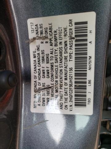 Photo 10 from auction – 2018 HONDA CIVIC LX with VIN 2HGFC2F56JH521156
