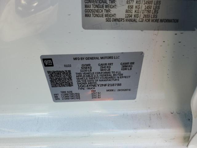 Photo 10 from auction – 2022 CHEVROLET SILVERADO with VIN 1GC4YNEY2NF218788