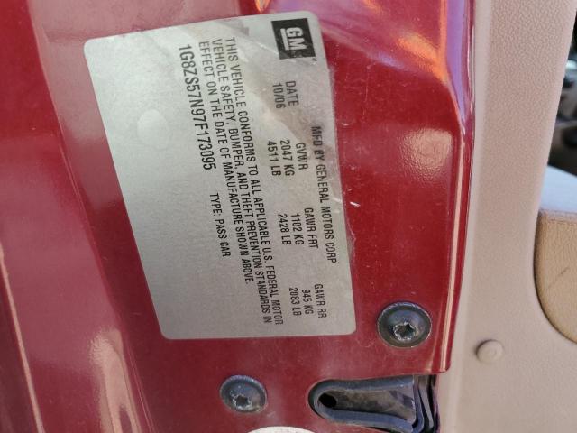Photo 10 from auction – 2007 SATURN AURA XE with VIN 1G8ZS57N97F173095