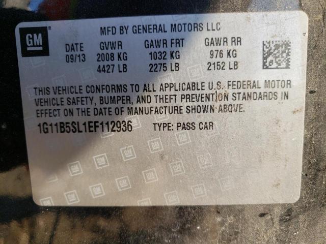 Photo 10 from auction – 2014 CHEVROLET MALIBU LS with VIN 1G11B5SL1EF112936