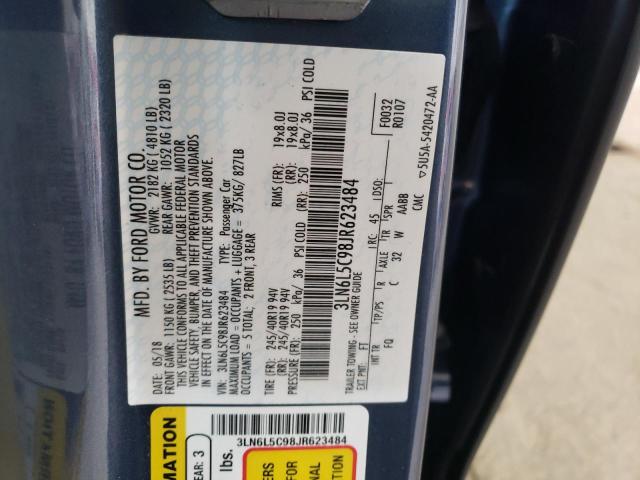 Photo 10 from auction – 2018 LINCOLN MKZ SELECT with VIN 3LN6L5C98JR623484