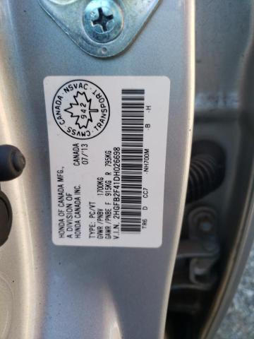 Photo 10 from auction – 2013 HONDA CIVIC LX with VIN 2HGFB2F41DH026698