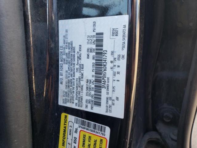 Photo 10 from auction – 2013 FORD FUSION SE with VIN 3FA6P0H76DR341793
