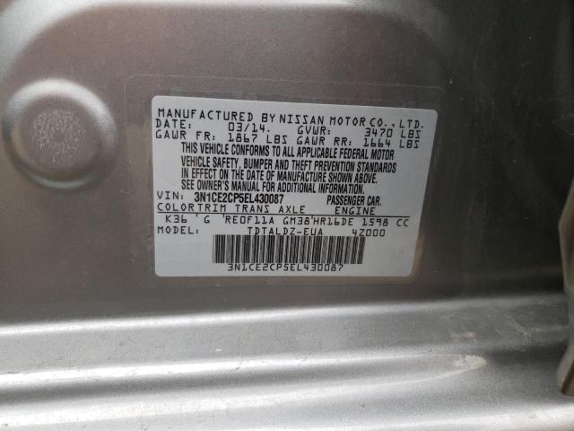 Photo 10 from auction – 2014 NISSAN VERSA NOTE with VIN 3N1CE2CP5EL430087