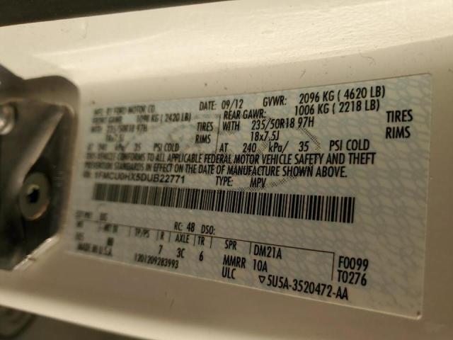 Photo 10 from auction – 2013 FORD ESCAPE SEL with VIN 1FMCU0HX5DUB22771