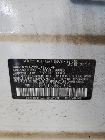 Photo 10 from auction – 2013 SUBARU IMPREZA SP with VIN JF1GPAL63DH871634