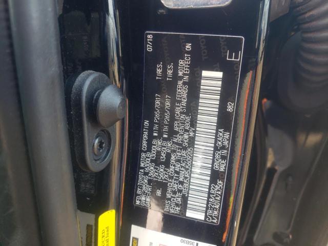 Photo 10 from auction – 2018 TOYOTA 4RUNNER SR with VIN JTEBU5JR5J5609205