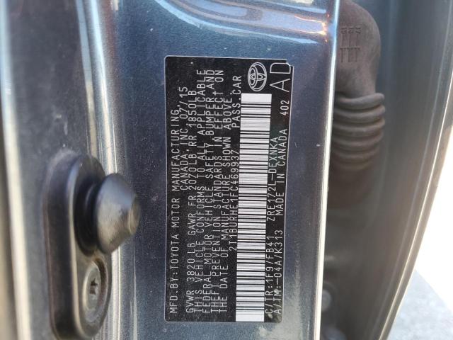 Photo 10 from auction – 2015 TOYOTA COROLLA L with VIN 2T1BURHE1FC469937