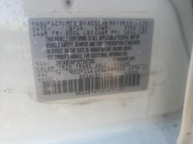 Photo 10 from auction – 2014 NISSAN SENTRA S with VIN 3N1AB7AP1EY297380