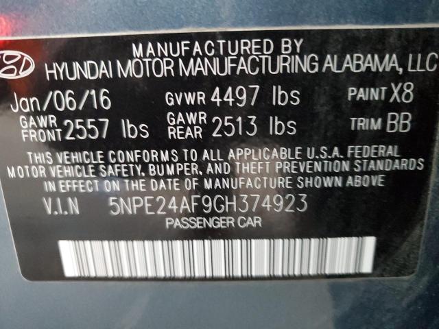 Photo 10 from auction – 2016 HYUNDAI SONATA SE with VIN 5NPE24AF9GH374923