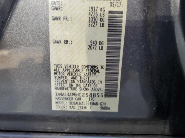 Photo 10 from auction – 2017 NISSAN ALTIMA 2.5 with VIN 1N4AL3AP6HC258855