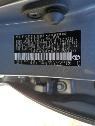 Photo 10 from auction – 2021 TOYOTA COROLLA SE with VIN 5YFP4MCE6MP073001