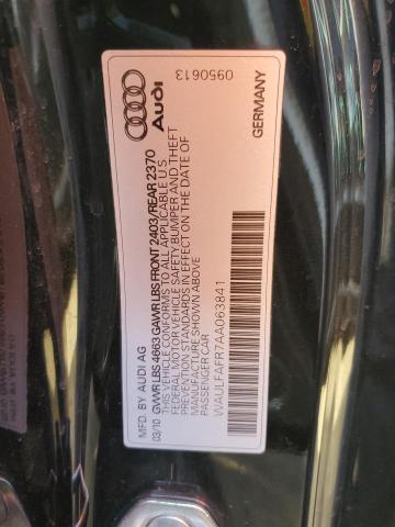 Photo 10 from auction – 2010 AUDI A5 PREMIUM with VIN WAULFAFR7AA063841