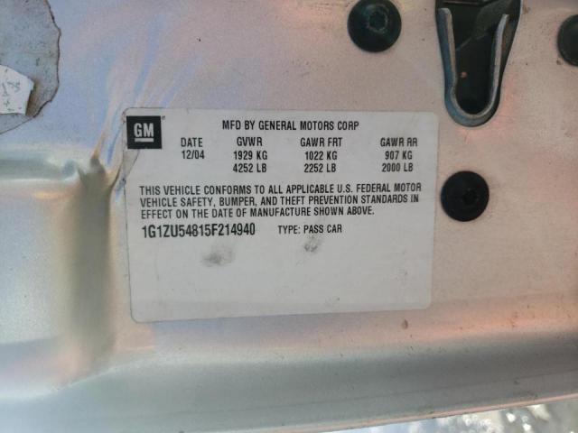 Photo 10 from auction – 2005 CHEVROLET MALIBU LT with VIN 1G1ZU54815F214940