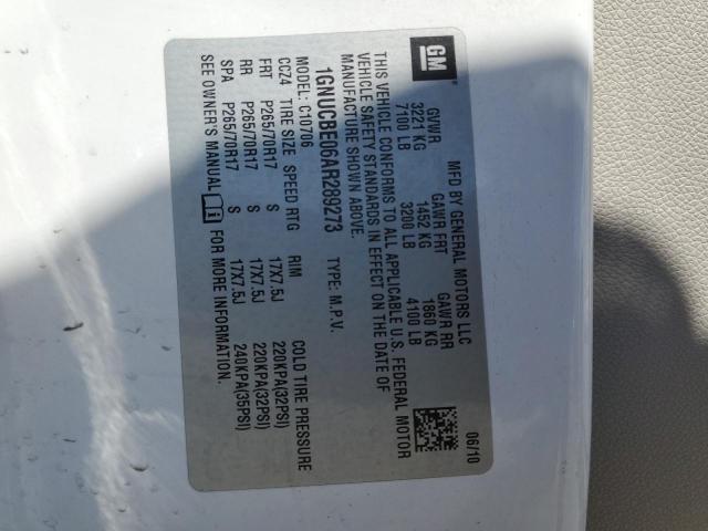 Photo 10 from auction – 2010 CHEVROLET TAHOE C150 with VIN 1GNUCBE06AR289273