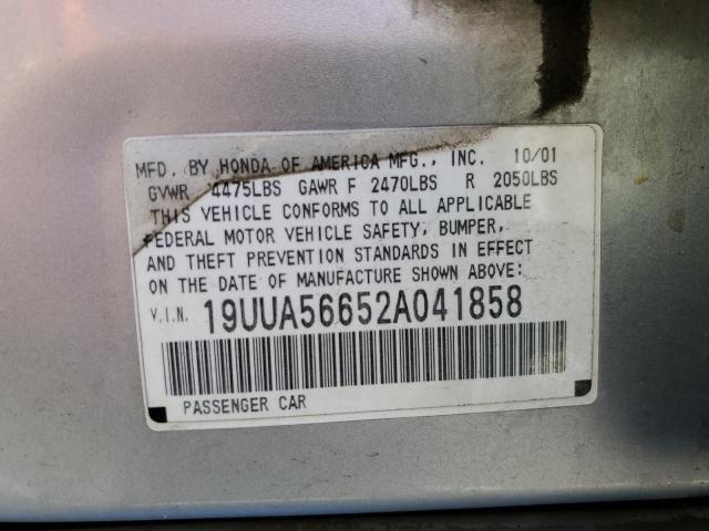 Photo 10 from auction – 2002 ACURA 3.2TL with VIN 19UUA56652A041858