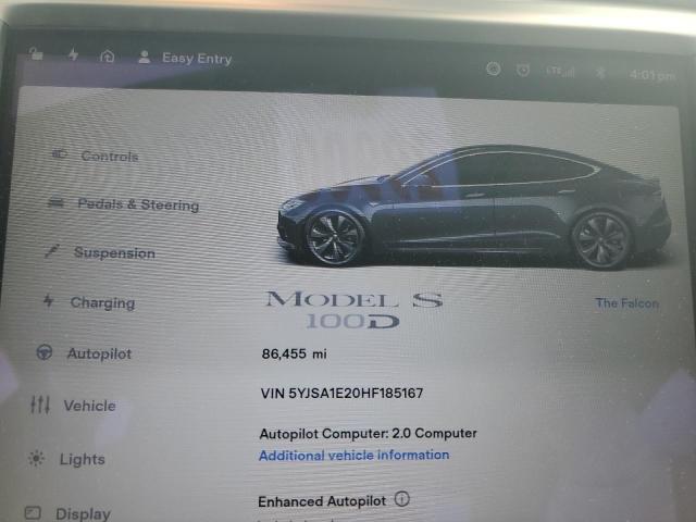Photo 8 from auction – 2017 TESLA MODEL S with VIN 5YJSA1E20HF185167