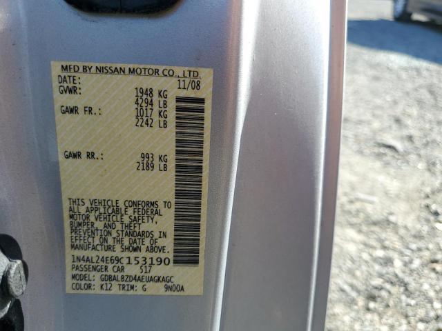 Photo 10 from auction – 2009 NISSAN ALTIMA 2.5 with VIN 1N4AL24E69C153190