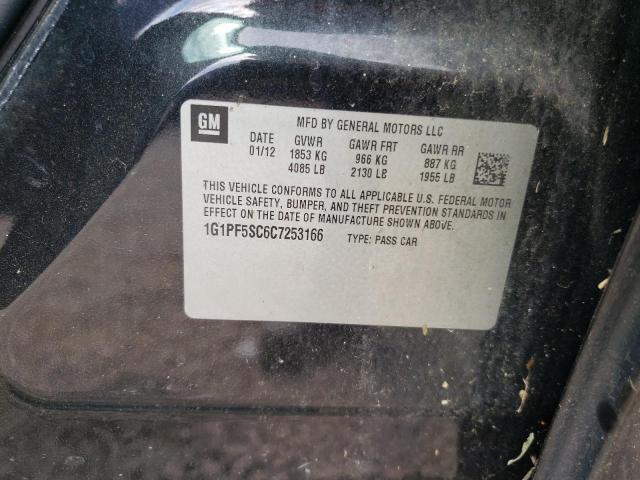 Photo 10 from auction – 2012 CHEVROLET CRUZE LT with VIN 1G1PF5SC6C7253166