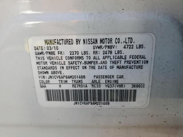 Photo 10 from auction – 2010 INFINITI G37 BASE with VIN JN1CV6AP9AM201468
