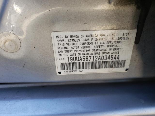 Photo 10 from auction – 2002 ACURA 3.2TL with VIN 19UUA56712A034544