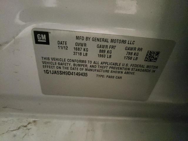 Photo 10 from auction – 2013 CHEVROLET SONIC LS with VIN 1G1JA5SH9D4149435