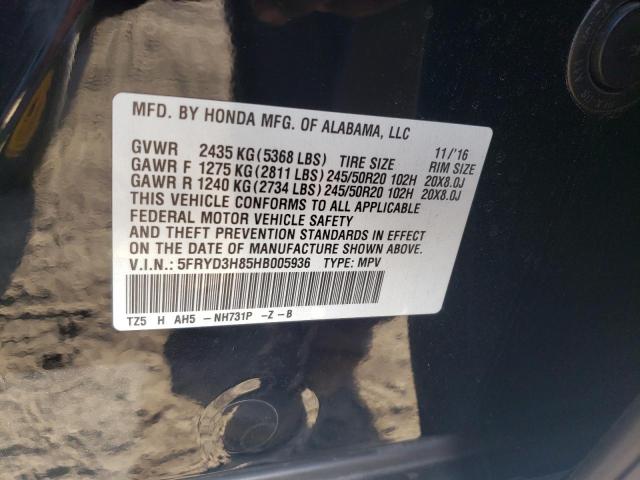 Photo 10 from auction – 2017 ACURA MDX ADVANC with VIN 5FRYD3H85HB005936