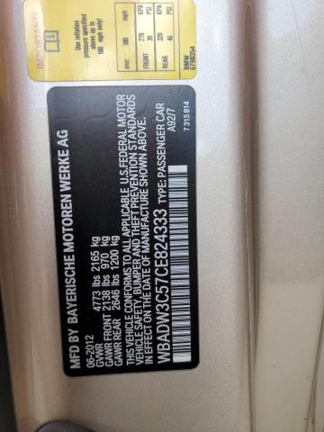 Photo 10 from auction – 2012 BMW 328 I with VIN WBADW3C57CE824333