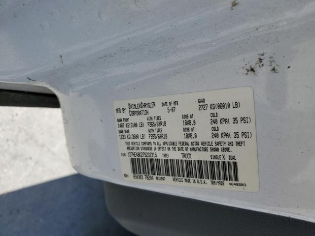 Photo 10 from auction – 2007 DODGE DAKOTA QUA with VIN 1D7HE48K27S232315