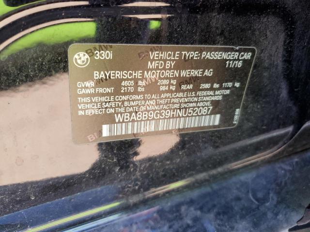 Photo 10 from auction – 2017 BMW 330 I with VIN WBA8B9G39HNU52087