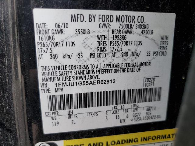 Photo 10 from auction – 2010 FORD EXPEDITION with VIN 1FMJU1G55AEB62612