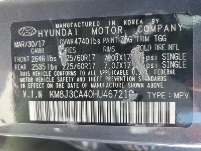 Photo 10 from auction – 2017 HYUNDAI TUCSON LIM with VIN KM8J3CA40HU467210
