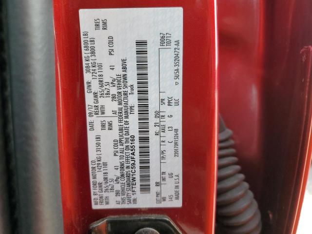 Photo 10 from auction – 2018 FORD F150 SUPER with VIN 1FTEW1C59JFA55160