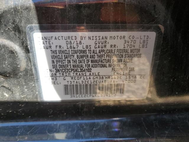 Photo 10 from auction – 2019 NISSAN VERSA NOTE with VIN 3N1CE2CP6KL354102