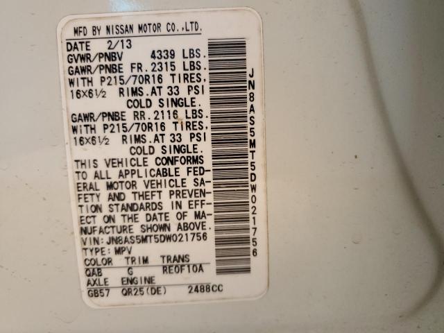 Photo 10 from auction – 2013 NISSAN ROGUE S with VIN JN8AS5MT5DW021756